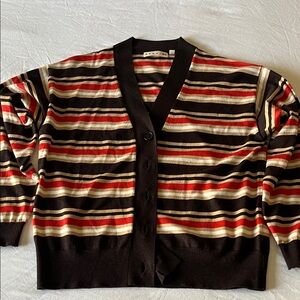 Uniqlo Marni Multicolor Striped Knitwear Cardigan sz XS
